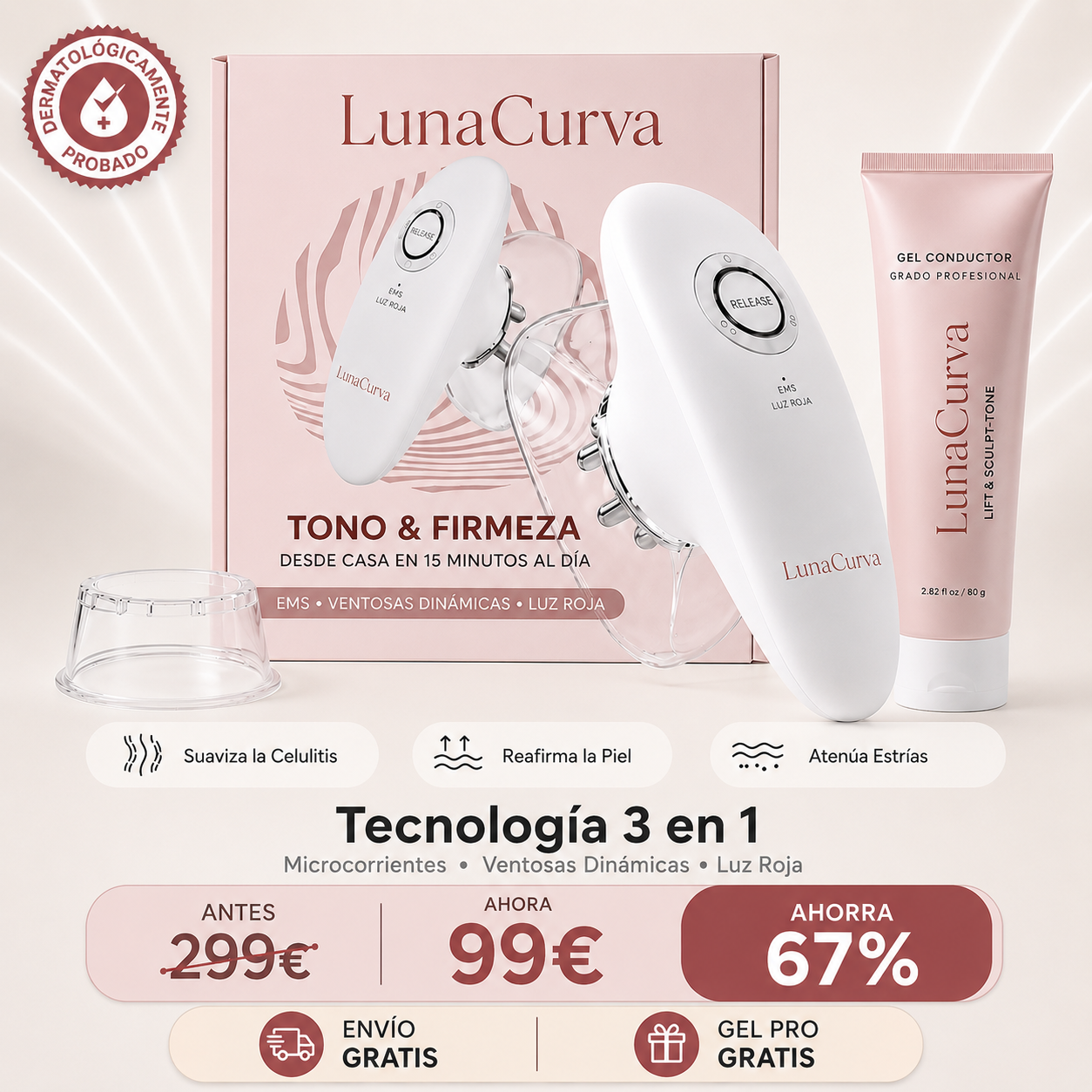 LunaCurva Sculpt - Tecnología 3 en 1